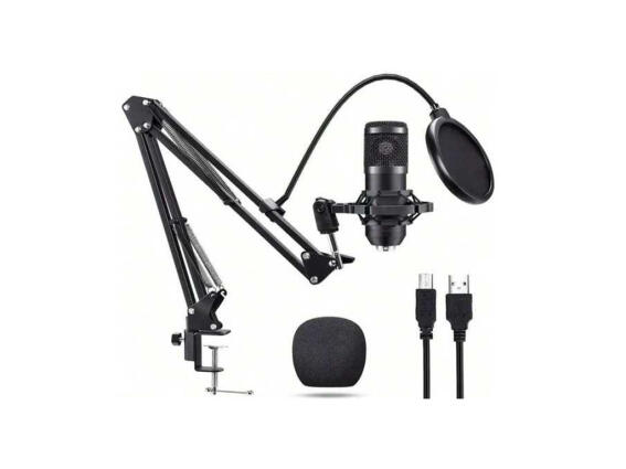 Σετ Επαγγελματικό Μικρόφωνο συμπυκνωτή USB με βάση, 42x24x7.2 cm