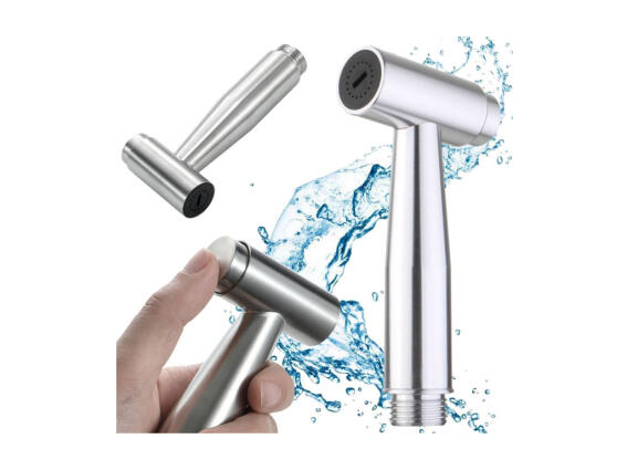 Βρυσάκι Μπιντέ από Ανοξείδωτο Ατσάλι, σε Ασημί Χρώμα, 2x6x12.5 cm