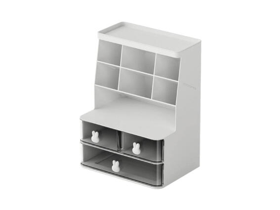 Οργανωτής Γραφείου με Χωρίσματα, από Πλάστικό, σε Λευκό Χρώμα, 22.3x17x30 cm