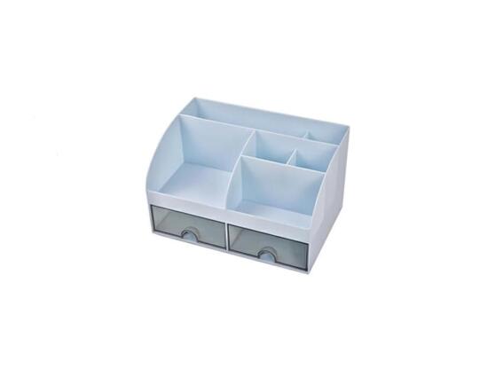 Οργανωτής Γραφείου με Έξι Θήκες και Δύο Διάφανα Συρτάρια Μπλε