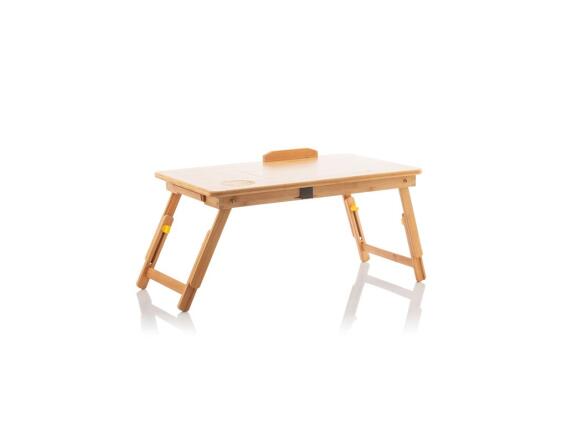 InnovaGoods Ξύλινο Βοηθητικό Πτυσσόμενο Τραπεζάκι Laptop από Μπαμπού, Ρυθμιζόμενο 21-27 cm, V0103031