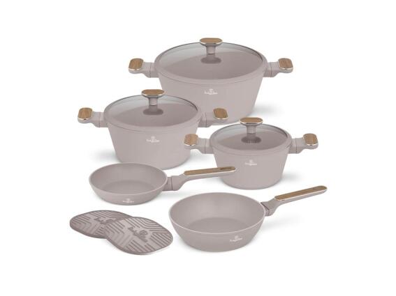 Berlinger Haus BH-8343 Σετ Αντικολλητικά Μαγειρικά Σκεύη 10 τεμ Taupe Nordic Collection