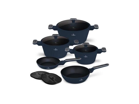 Berlinger Haus BH-8381 Σετ Αντικολλητικά Μαγειρικά Σκεύη 10 Τεμ Deep Sea Collection