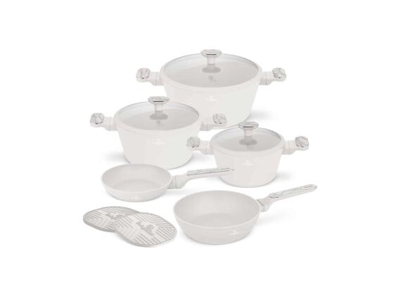 Berlinger Haus BH-8400 Σετ Αντικολλητικά Μαγειρικά Σκεύη 10 τμχ. Sahara Marble Collection