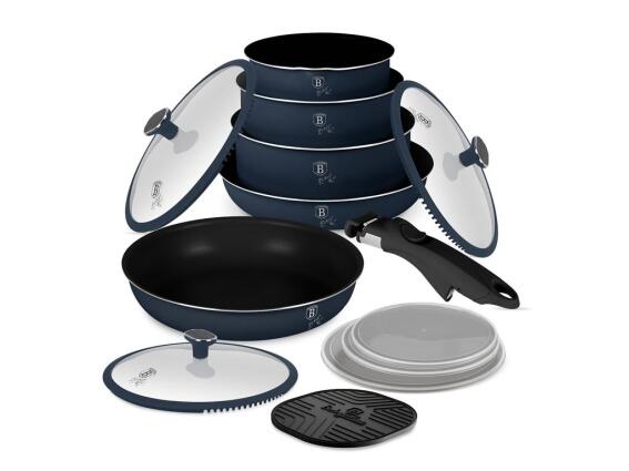 Berlinger Haus BH-8417 Σετ Μαγειρικά Σκεύη 13 Τεμ από Αλουμίνιο Deep Sea Collection