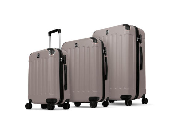 Swiss Hufeisen Σετ 3τμχ Βαλίτσες Ταξιδιού με 4 Ρόδες σε Taupe Χρώμα, SF-5004