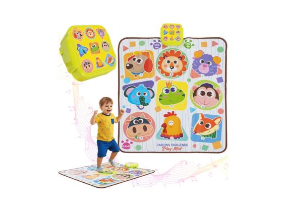 Διαδραστικό Μουσικό Χαλάκι Χορού με Ζωάκια και LED, 65x82 cm