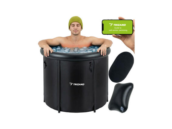 Trizand Συσκευή Κρυοθεραπείας, Πτυσσόμενο Χειμερινό Βαρέλι 320L, Παγόλουτρο, 66x26x14 cm