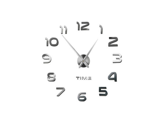 Ρολόι Τοίχου Αυτοκόλλητο DIY, 3D Καθρέφτης, Διαμέτρου 60 και 130 cm
