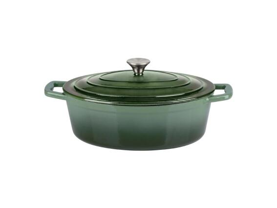 Alpina Οβάλ Κατσαρόλα Γάστρα 33 cm από Μαντέμι 5lt με Εμαγιέ Επίστρωση, 35608