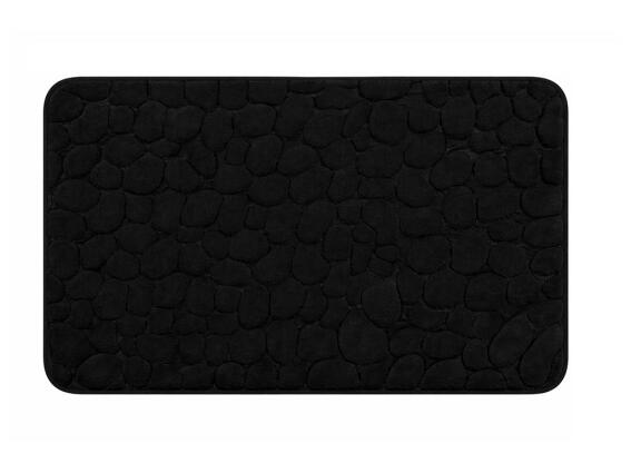 Αντιολισθητικό Πατάκι Μπάνιου Απορροφητικό σε Μαύρο Χρώμα, 50x80 cm