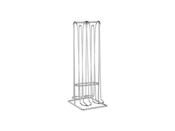 Aria Trade Βάση Αποθήκευσης για 32 κάψουλες Μεταλλική 12.5x10x29.5 cm Ασημί