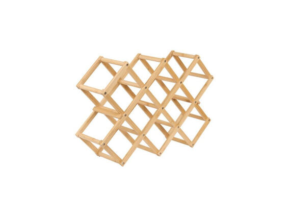 Aria Trade Αναδιπλούμενη Κάβα Ποτών, Ξύλινη Μπουκαλοθήκη 10 θέσεων, 51.5x7x14.5 cm