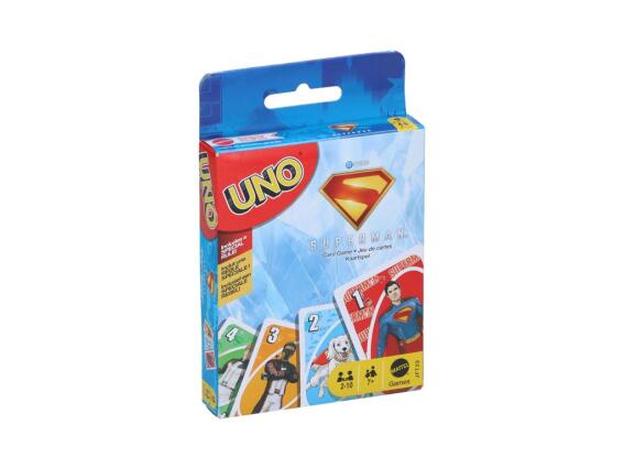 Mattel Επιτραπέζιο Παιχνίδι Καρτών UNO Superman για 2-10 Παίκτες (7+ Ετών), 30491