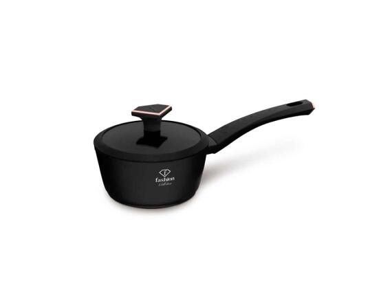 Fashion TV by Berlinger Haus Κατσαρολάκι 16cm με Καπάκι 1.2L, Black Rose FTV-0026
