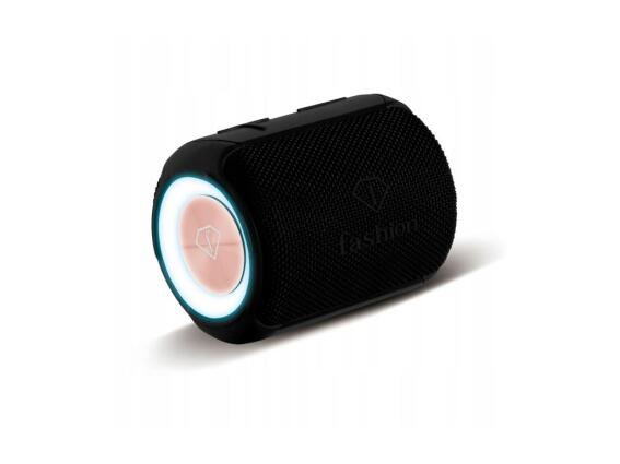 Fashion TV by Berlinger Haus Φορητό Αδιάβροχο Bluetooth Ηχείο LED Φωτισμό, Black Rose FTV-0115