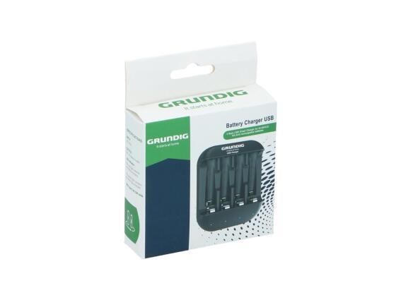 Grundig Φορτιστής Μπαταριών AA/AAA με 4 Θέσεις Φόρτισης USB, 42508