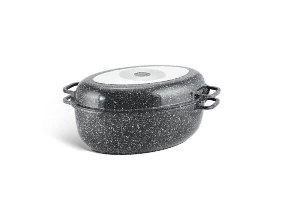 Edenberg Γάστρα 38cm από Αλουμίνιο με Γυάλινο Καπάκι 8lt, EB-4604