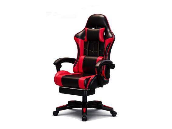 Καρέκλα Γραφείου Gaming με Υποπόδιο σε Μαύρο Κόκκινο χρώμα, Gaming Chair