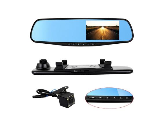 Aria Trade Κάμερα Αυτοκινήτου Καθρέπτης Full HD 1080P με Πίσω Κάμερα και Οθόνη 4.3"