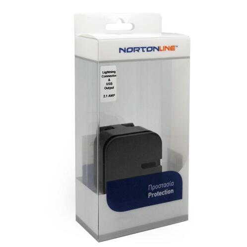 Φορτιστής Ταξιδίου Wrap Lightning με Extra Έξοδο USB Μαύρο 2.1A