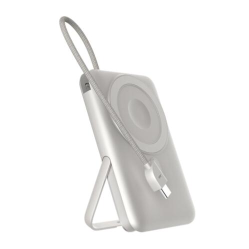 Devia EP203 Φορτιστής Ανάγκης Magnetic 4-σε-1 22.5W 10000mAh με Βραχίονα Στήριξης & Ενσωματωμένο Καλώδιο Extreme Speed Ασημί