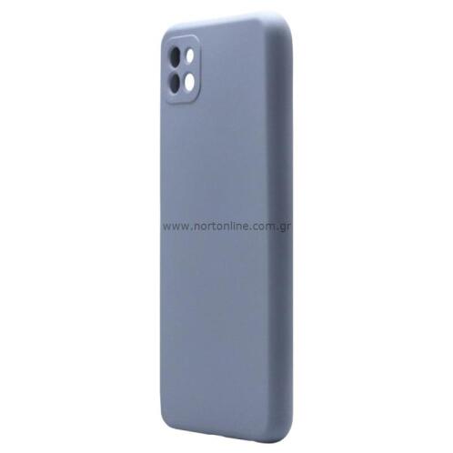 Θήκη Liquid Silicon inos Samsung A226B Galaxy A22 5G L-Cover Γκρι-Μπλε
