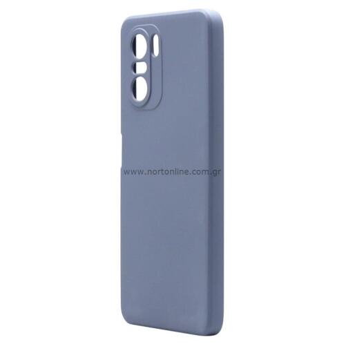 Θήκη Liquid Silicon inos Xiaomi Poco F3/ Mi 11i L-Cover Γκρι-Μπλε
