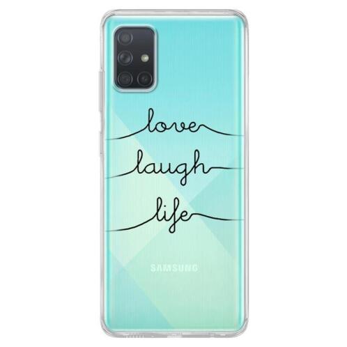 Θήκη TPU inos Samsung A715F Galaxy A71 Art Theme Love-Laugh-Life
