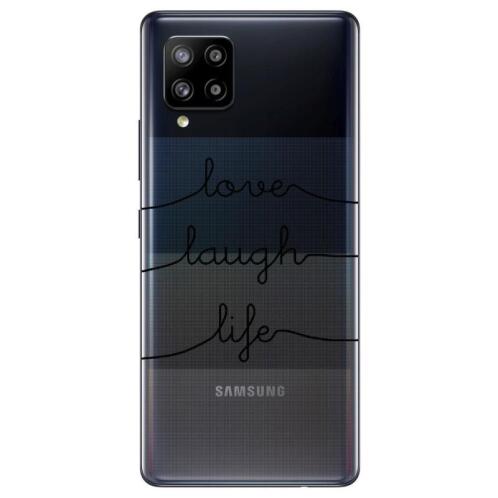 Θήκη TPU inos Samsung A426B Galaxy A42 5G Art Theme Love-Laugh-Life