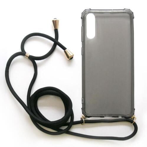 TPU Crossbody inos Samsung A505F Galaxy A50/ A307F Galaxy A30s Shock Proof Smoke with Black Strap