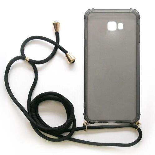 TPU Crossbody inos Samsung J415F Galaxy J4 Plus (2018) Shock Proof Smoke with Black Strap