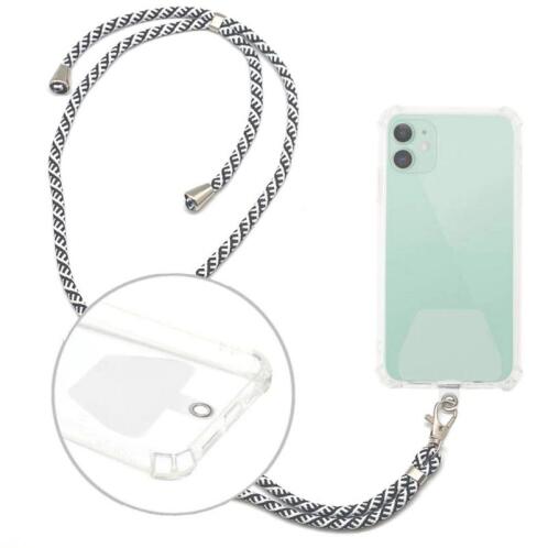 Universal Λουράκι Λαιμού inos για Κινητά Μαύρο-Λευκό