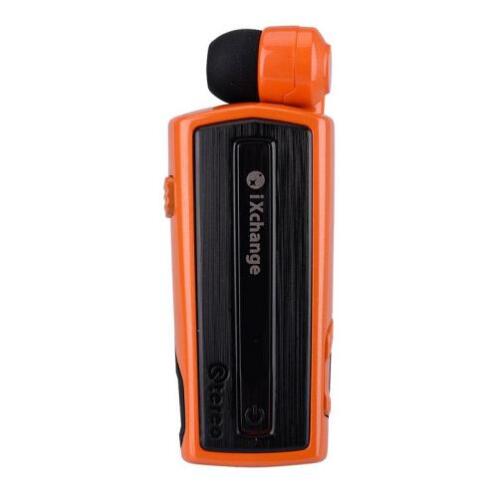 Στερεοφωνικό Ακουστικό Bluetooth iXchange Retractable με Δόνηση Πορτοκαλί