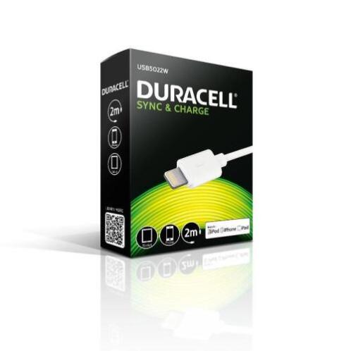 Duracell Καλώδιο Σύνδεσης USB 2.0 USB A to MFI Lightning 2m Λευκό