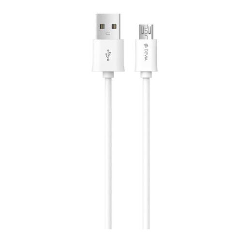 Καλώδιο Σύνδεσης USB 2.0 Devia EC081 USB A σε Micro USB 1m Smart Series Λευκό