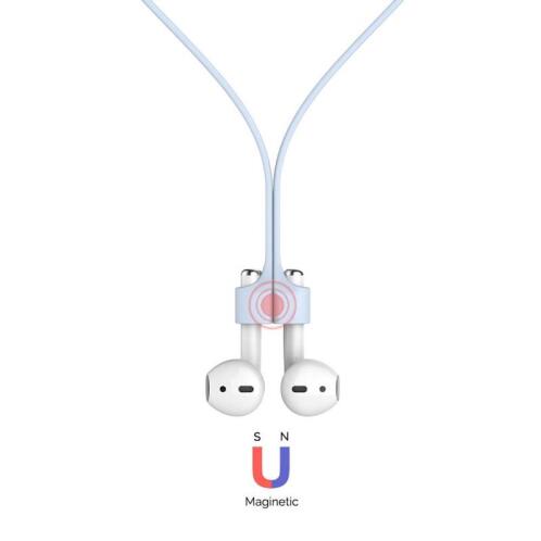 Strap Λαιμού Σιλικόνης AhaStyle PT74 Apple AirPods Magnetic Γαλάζιο