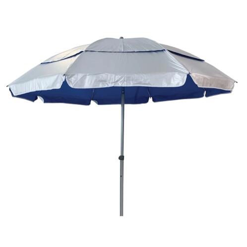 SOLART Ομπρέλα θαλάσσης 200cm 8 ακτίνες με μηχανισμο κλίσης polyester μπλε