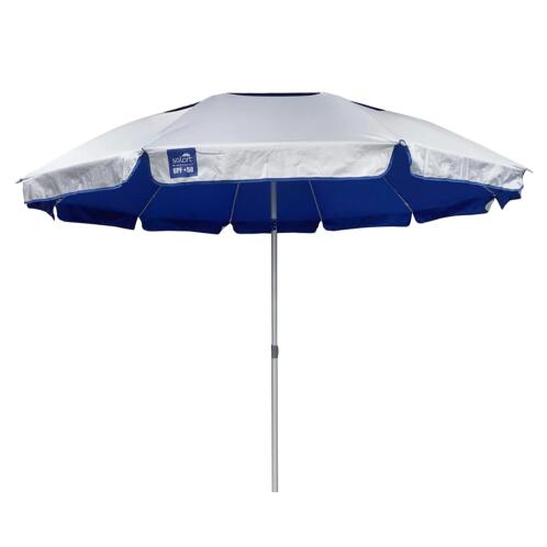 Solart Ομπρέλα Θαλάσσης 220cm 10 Ακτίνες με Μηχανισμό Κλίσης Polyester Μπλε