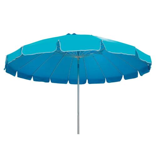 SOLART Ομπρέλα παραλίας πισίνας 240cm 16 ακτίνες polyester γαλάζιο