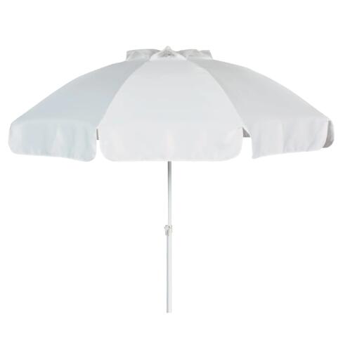 SOLART Ομπρέλα θαλάσσης 180cm 10 ακτίνες με μηχανισμό κλίσης polyester λευκή