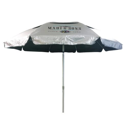 Maui & Sons Ομπρέλα Θαλάσσης 190cm 8 ακτίνες Anti-UV Μαύρη