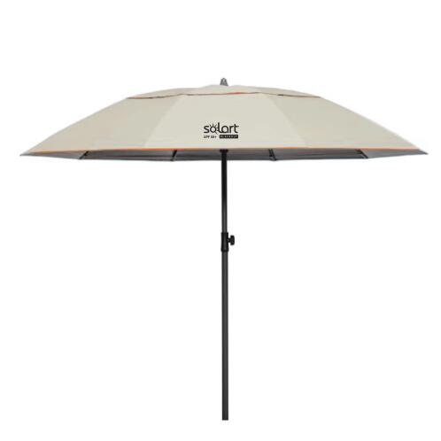 SOLART Ομπρέλα θαλάσσης 205cm 10 ακτίνες χωρίς μηχανισμό κλίσης polyester μπεζ