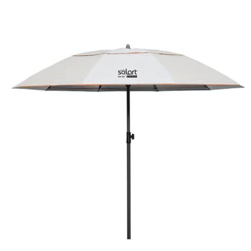 Solart Ομπρέλα Θαλάσσης 205cm 10 Ακτίνες χωρίς Μηχανισμό Κλίσης Polyester Λευκή