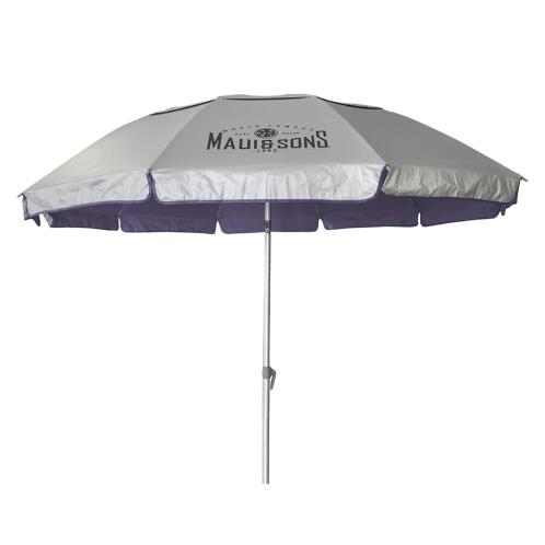 MAUI&SONS Ομπρέλα θαλάσσης 220cm 10 ακτίνες με μηχανισμό κλίσης polyester blue ice