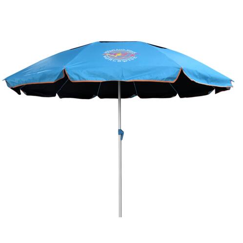 MAUI&SONS Ομπρέλα θαλάσσης 220cm 10 ακτίνες χωρίς μηχανισμό κλίσης polyester μπλε