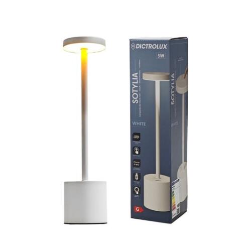 Φωτιστισκό επιτραπέζιο LED επαναφορτιζόμενο 794951 DICTRO LUX Λευκό