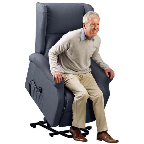 BAKAJI  Ηλεκτρική Μηχανοκίνητη Πολυθρόνα Ανύψωσης και Κλίσης Υφασμάτινη Γκρι για Ηλικιωμένους  02053341