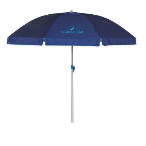 NAUTICA  Ομπρέλα θαλάσσης 220cm 10 ακτίνες με μηχανισμό κλίσης polyester μπλε