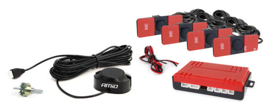 AMIO σύστημα παρκαρίσματος 02253 4 μαύροι αισθητήρες με buzzer